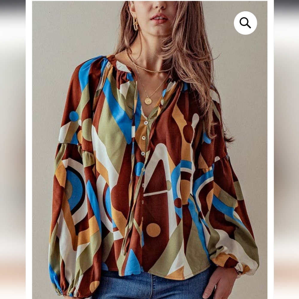 Abstract print blouse by August Sky Brand new in polybag
